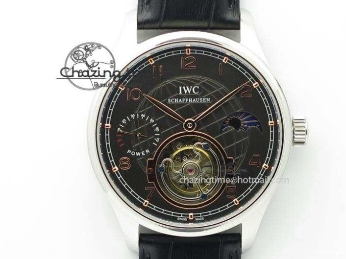 MIROTIME 0424 UrbanStyle Portuguese IW371446 ZF 1:1 Best Edition SS White Dial Blue Markers On Blue Leather Strap  A79350 V 7270